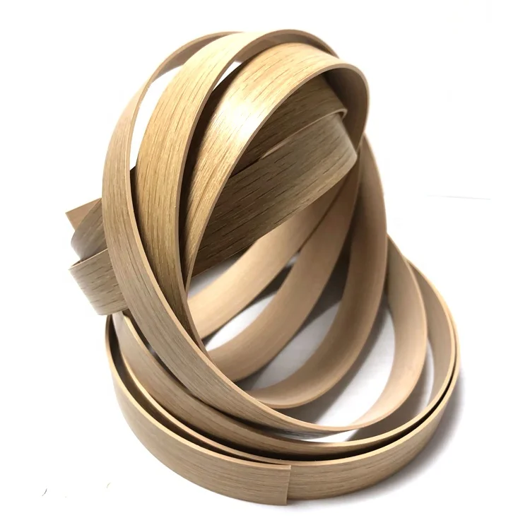 Wood grain PVC bandier PVC edge banding wood grain PVC edge table rubber edging