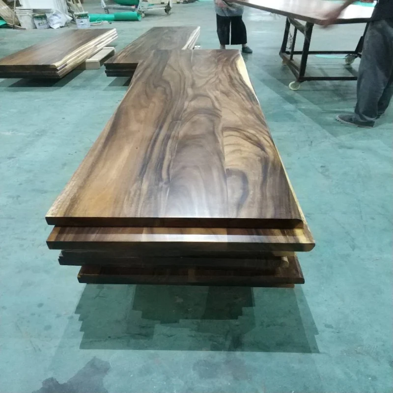 1.2 Meter Length Walnut Solid Big Slab Wood Dining Table