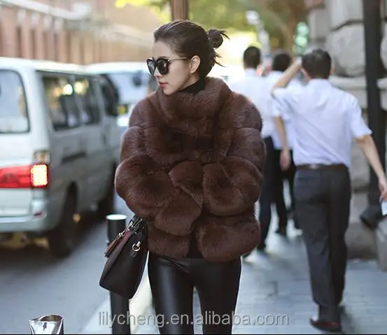 
custom women winter coat wholesale fashion high quality faux fox fur coat Factory price Shenzhen Lily Cheng 
