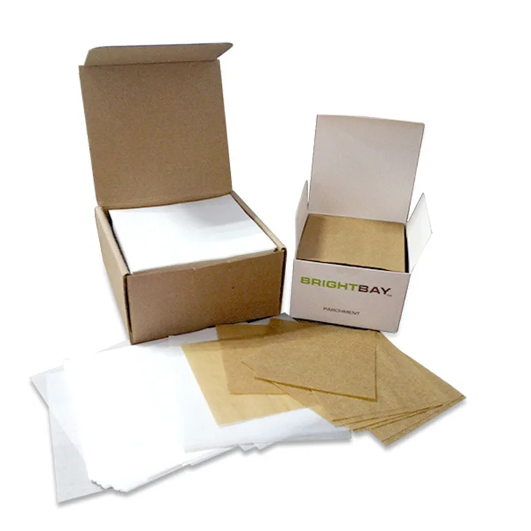 
50gsm thickness white parchment paper squares for extractive wrapping 4 by 4 inch 1000sheets 