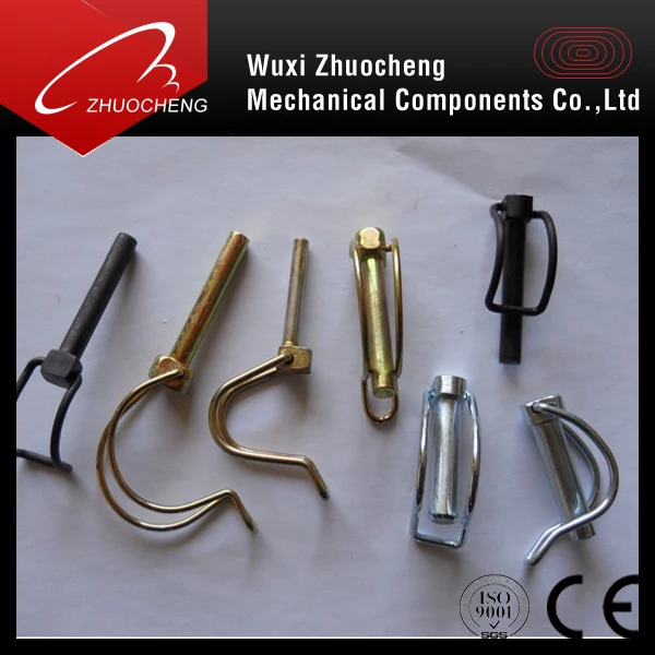 Custom made zinc plated steel spring loaded pull pin ball lock pin