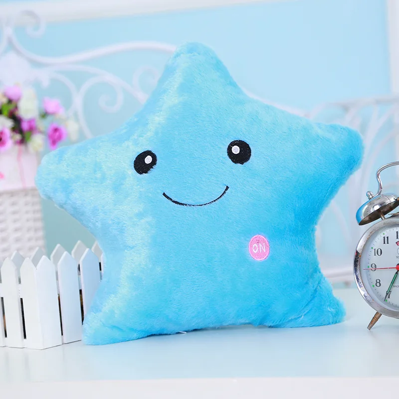 
New arrival Custom 35*35cm baby kids LED Light Up Luminous Pillow LED Plush Pillow Toys 