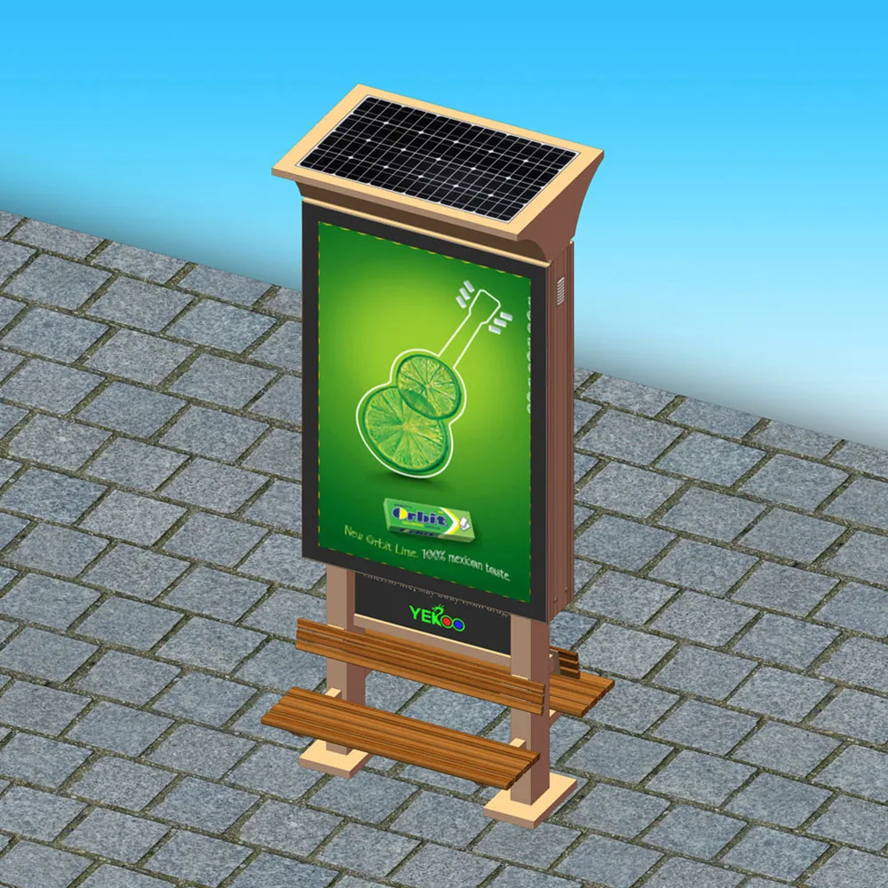 Outdoor Energy Saving Advertising Display Solar Power Light Box