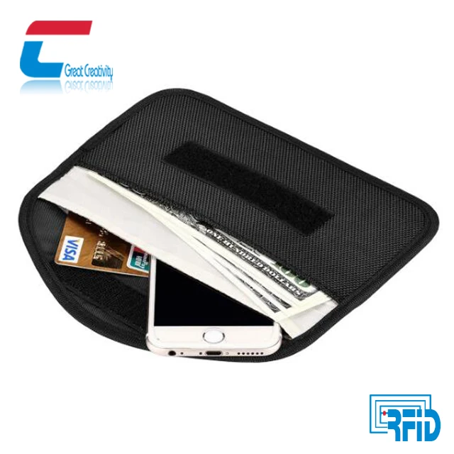 OEM Wholesale Anti-radiation Mobile Cell Phone Rfid Signal Blocker Pouch Case Bag