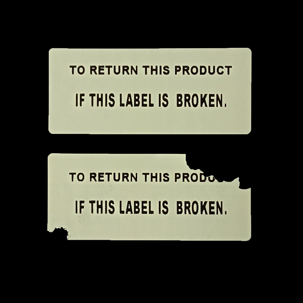 
Разрушаемая этикетка безопасности 