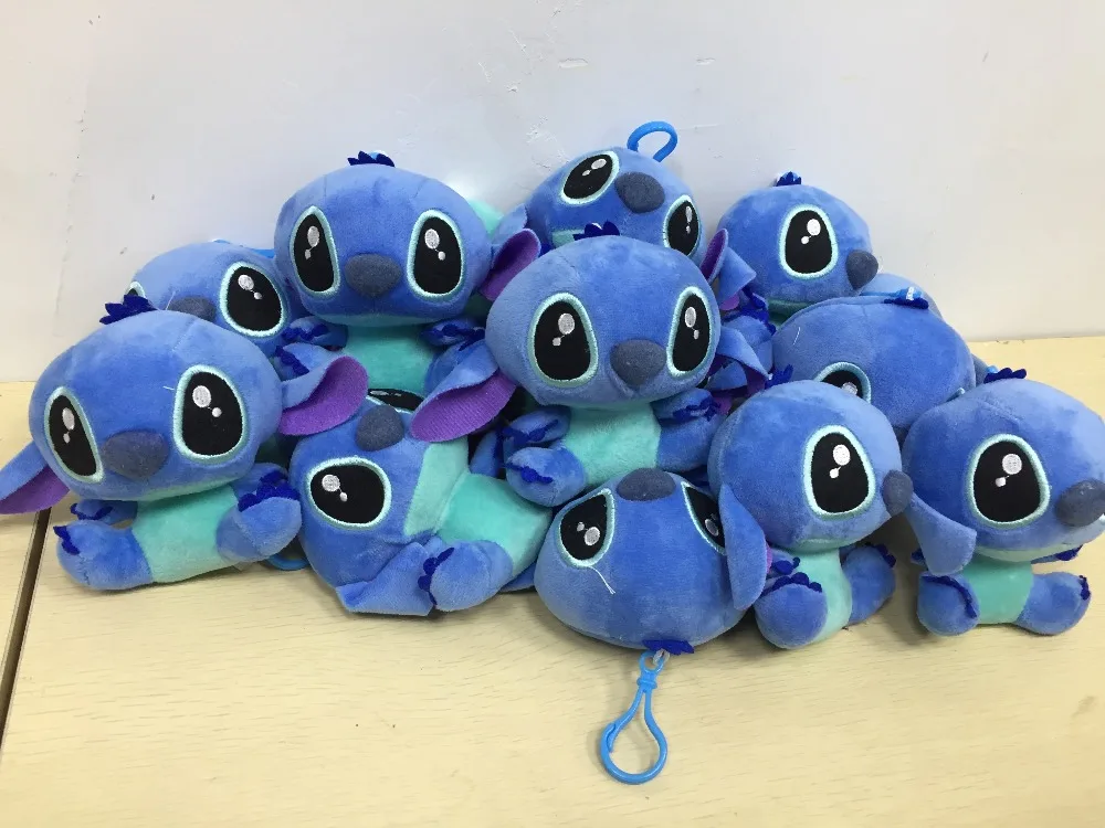 HI In Stock plush toys Stitch stuffed toys keychain with soft plush on promotion