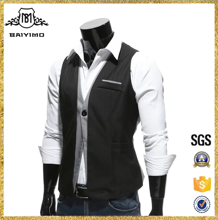 Новая мода горячие продажа официально костюм жилет жилет конструкций для мужчин