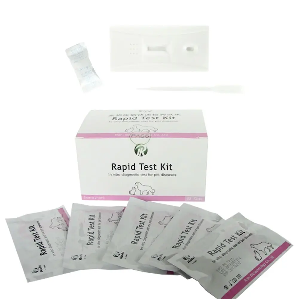 
One step Fiv/Combined Feline FIV+FeLV veterinary rapid test kit /Felv test kit with high degree of accuracy 