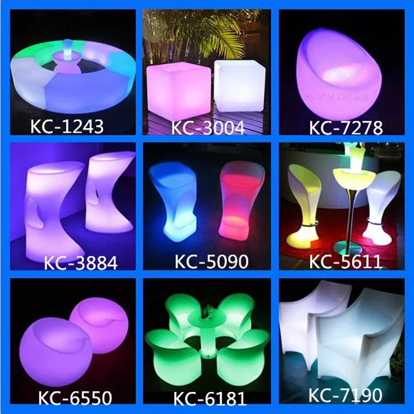 White Wedding Glowing home & garden tables and chairs furniture led