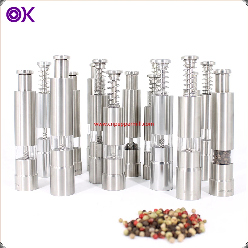 mini thumb salt and pepper mill grinder set