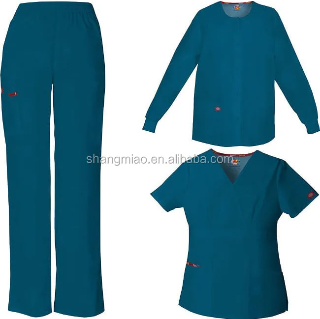 New design short sleeves nurses uniform scrub suit for doctor