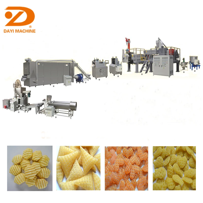 Dayi Automatic 2d 3d Wheat Flour Corn Flour based Snacks Pellet Extruder Food Machine