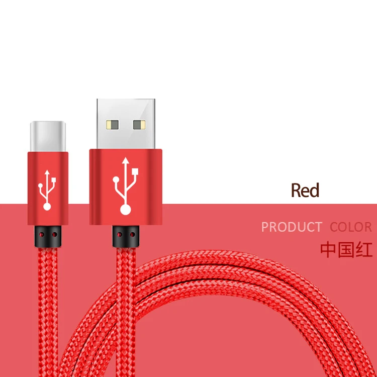 
2019 Amazon Aluminum Alloy Nylon Braid 1 Meter USB 3.0 Type C Charge and Data Cable for Android Phones 