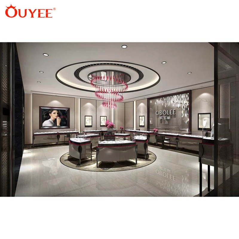 Retail Jewellery Counter Top Custom Pandora Wooden Jewelry Display For Shop Interior Design
