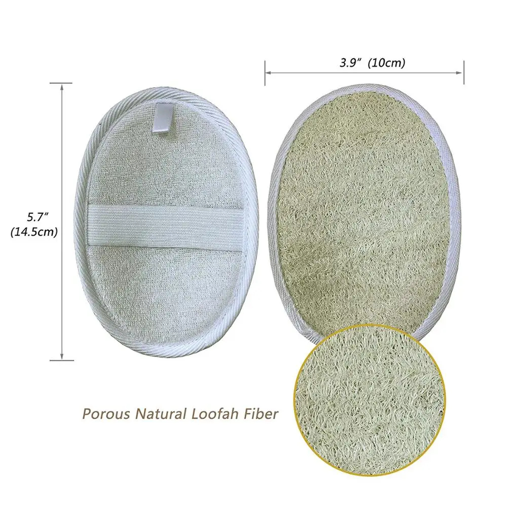 Bath Disposable Natural Loofah sponge Scrubber Brush Close Skin For Hotel Amenities