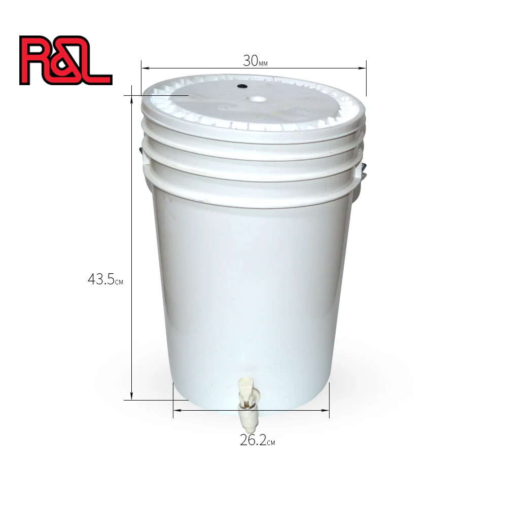 
Brewery equipment Bar Accessories Homebrew 25L Plastic Fermenter Buckets With Tap and grammoted Lid 