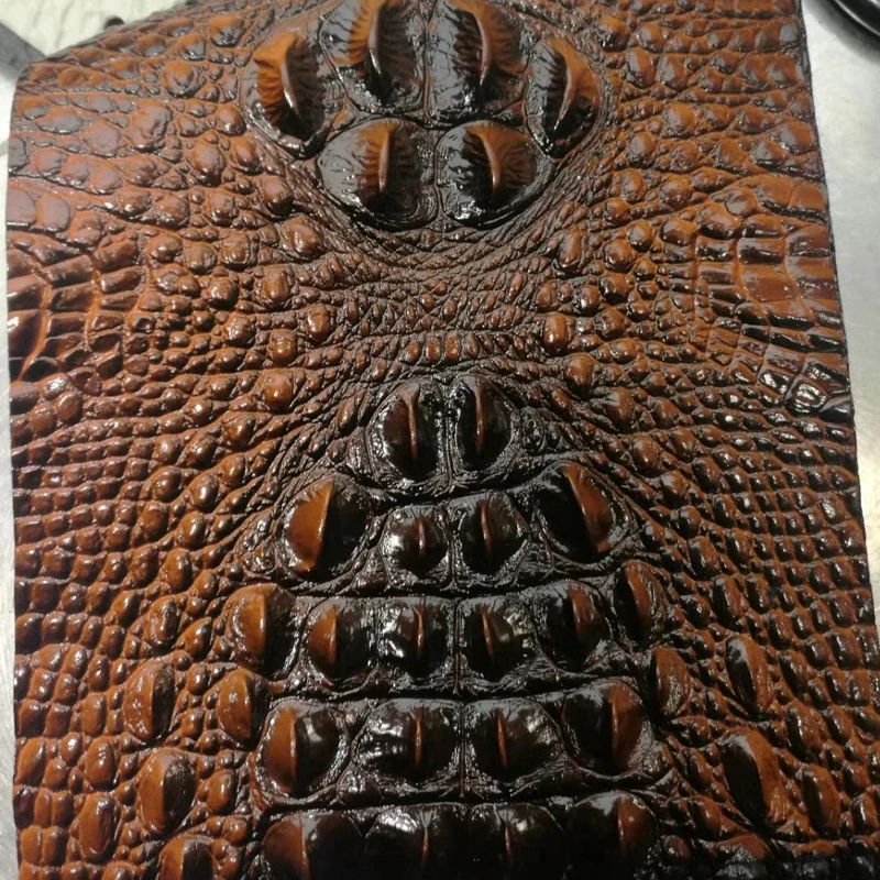 Двухцветные тисненые листы из искусственной кожи крокодила для изготовления сумок