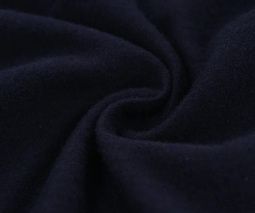 
modacrylic cotton fire retardant interlock fabric in navy colour for t shirts 