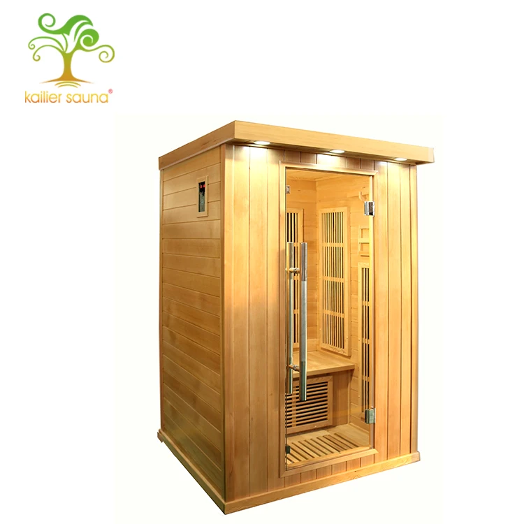 Outdoor wood far infrared sauna capsule for 2 person