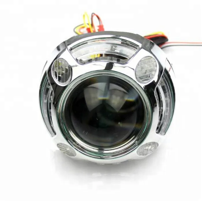 3 inch White Red Blue Hid Projector Lens Panamera LED Angel Eyes Shroud