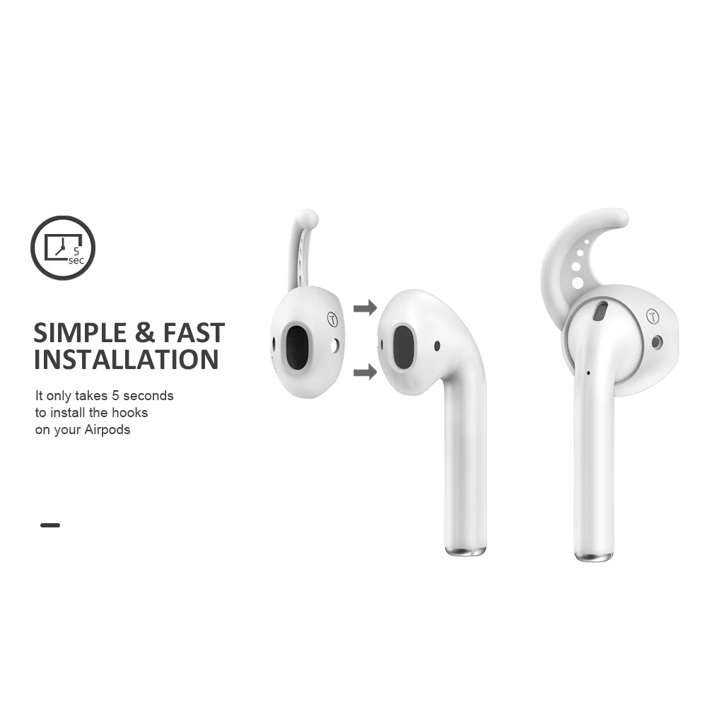 Hot Sale New design Silicone Earbuds Ear Hooks ear tips Cover Case for Airpod for EarPods