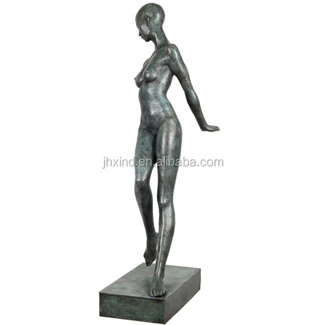 Outdoor Sculptures Antique Life Size Fiberglass Beautiful Nude Woman Statues For Sale