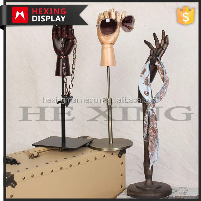 glove jewelry display flexible wood mannequin hand for sale