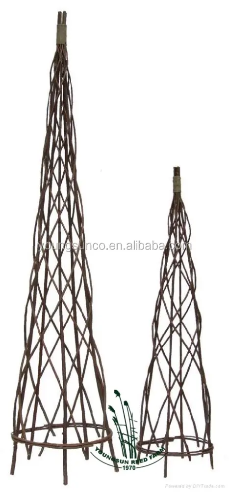 
garden flower shelf willow obelisk 