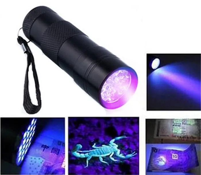 
9 LED UV Flashlight Ultraviolet Flashlight Ultra Violet Invisible Ink Marker Detection Torch Light UV Lamp 