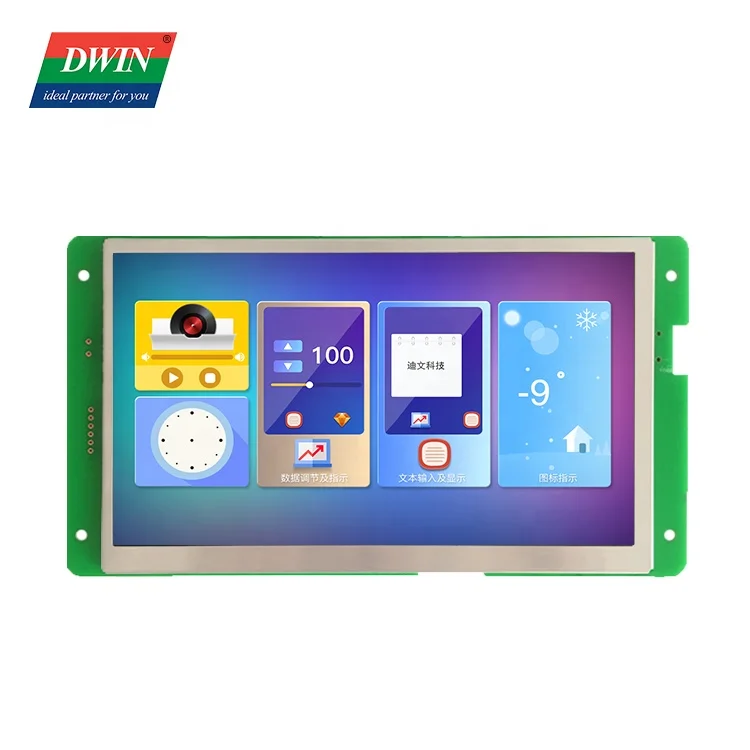 DWIN 7 дюймов 1024*600 HMI сенсорный экран 65 к цвета Интеллектуальный ЖК-модуль