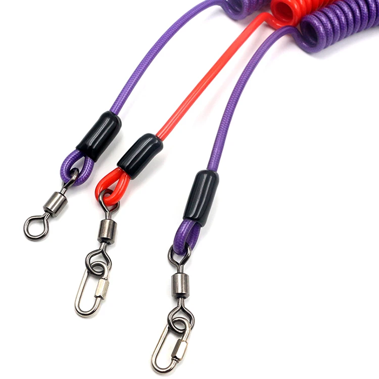 Purple Leash Safety Ropes with Fast Link And Swivel Carabiner