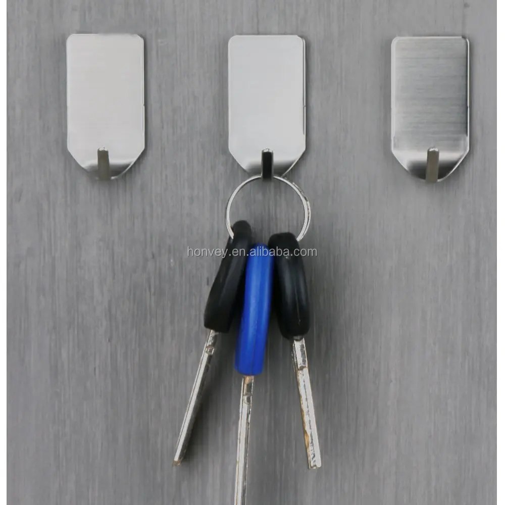 
Hot Sell 8pcs 304 Stainless Steel Self-adhesive Home Kitchen Wall Door Holder Hook Hanger Hanging Coat Hooks 