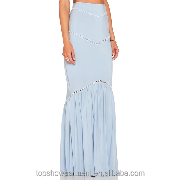 Apparel wholesale market OEM custom design maxi long women skirts