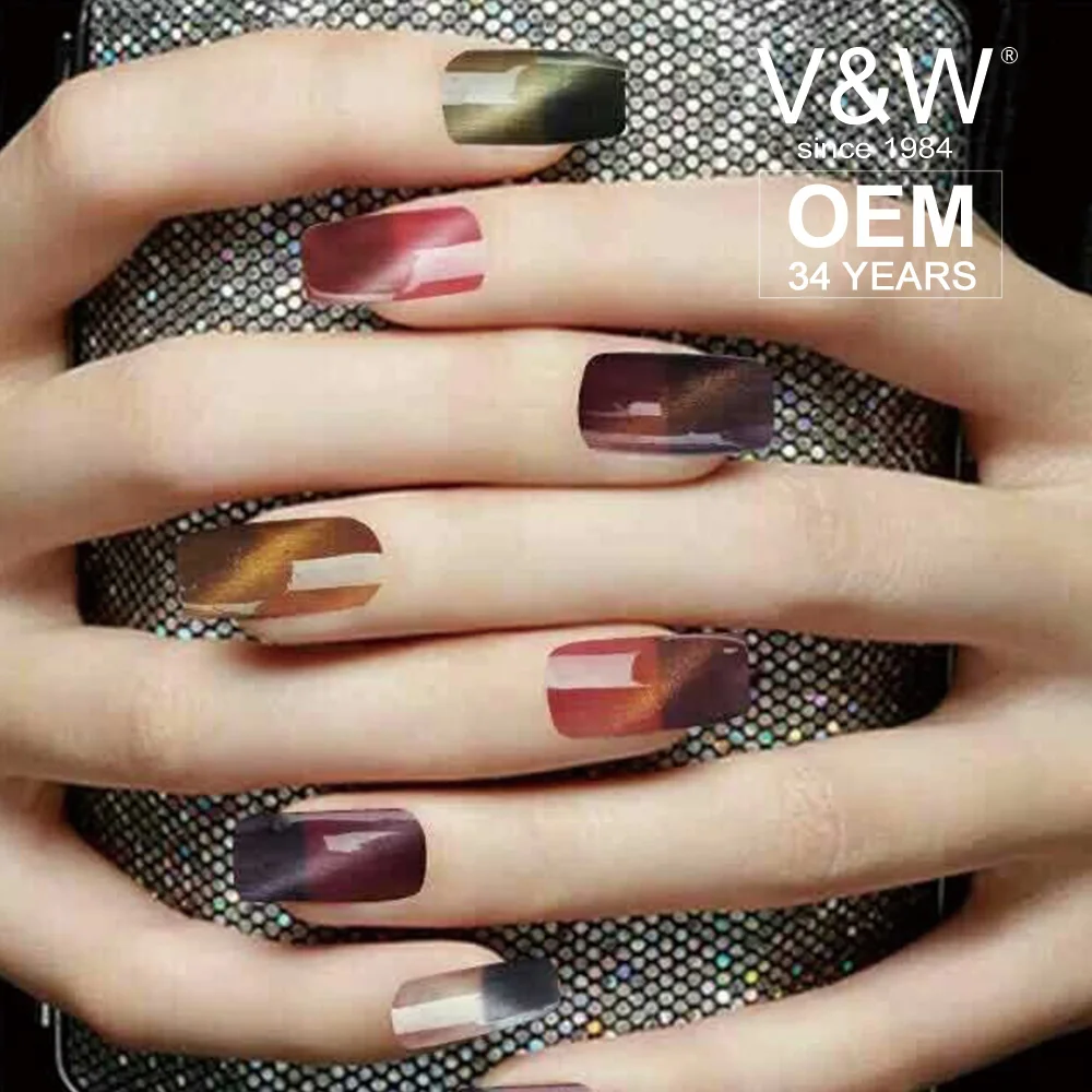 Color changing glow in the dark cat eye gel nail polish 3 STEP GEL POLISH