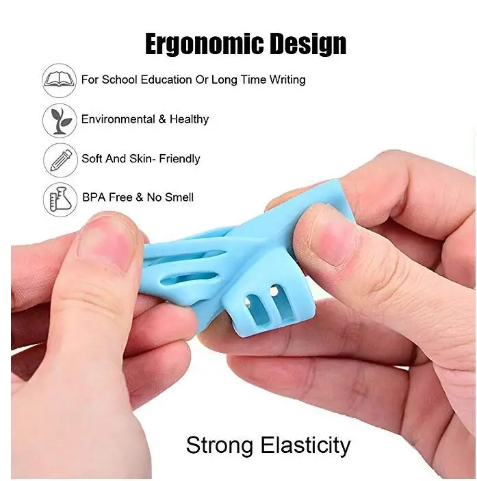 Hollow Ventilation Colorful Children Pen Writing Aid Gel Pencil Grips