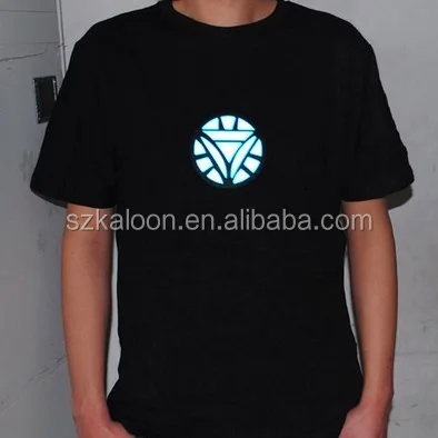Music Activated EL Equalizer shirt customized LED T-Shirt