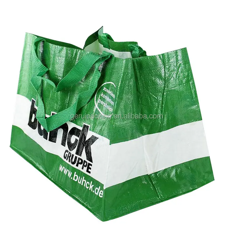 Custom logo Promotional Cheap Polypropylene OPPLaminated PP Woven Shopping Tote Bag