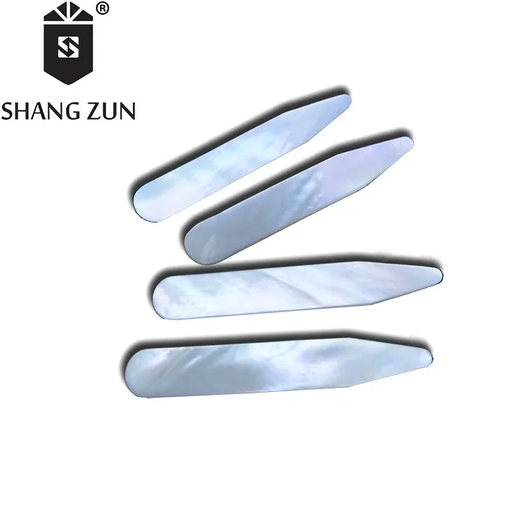 Manufacturers direct white shell collar support green mother of Pearl shell shirt collar stays