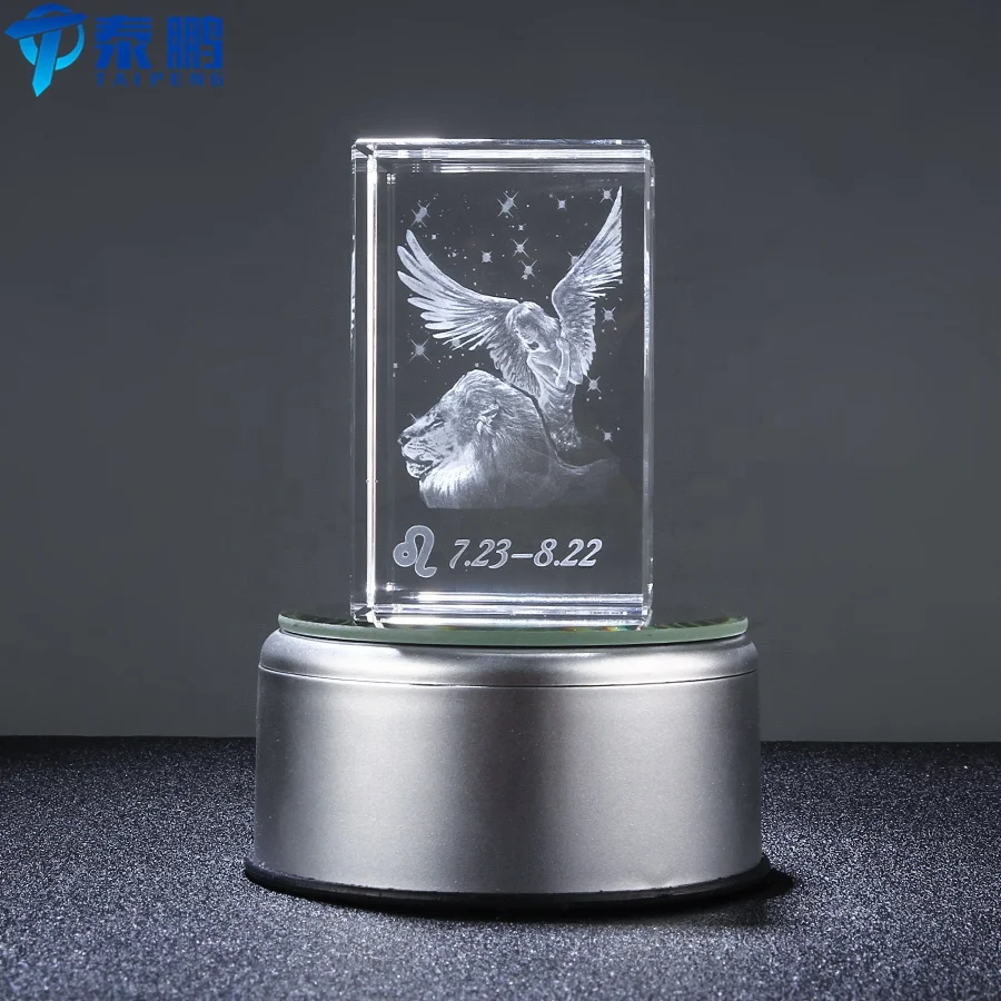 
New style 3d laser engraving crystal model for customized gifts 