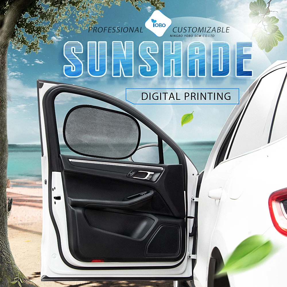 Newest nylon mesh car static cling sunshade car side window sunshade for baby protector