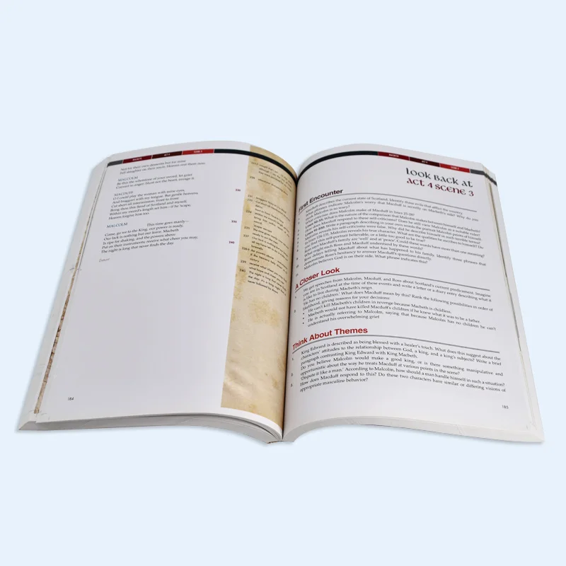 Custom softcover hardcover binding soft cover books printing services