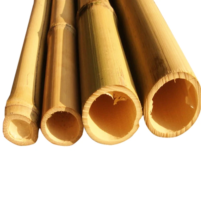 The factory supplies various bamboo poles in bulk