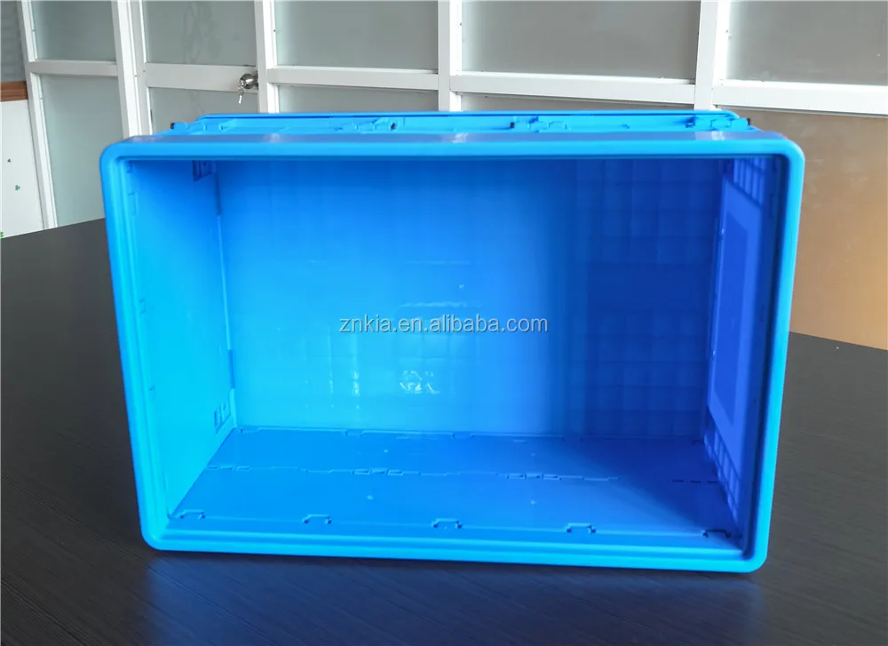 600*400*280mm heavy duty straight wall foldable plastic storage container and bin