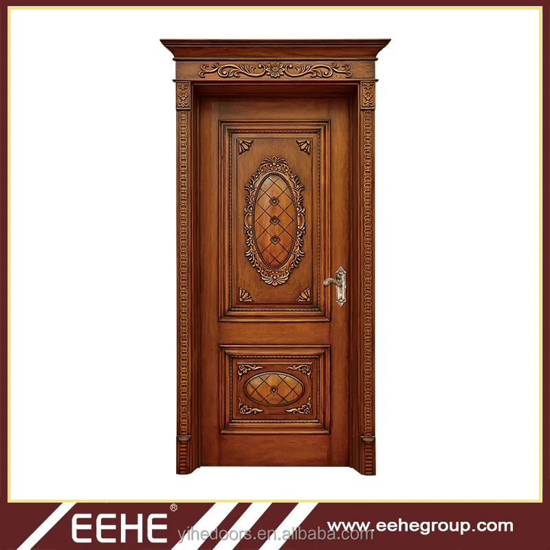 Villa High End Entrance Wood Design Door Wood Panel Partition Door