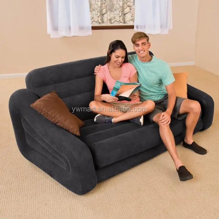 Wholesale PVC inflatable air sofa air mattress bed portable foldable large inflatable sofa bed