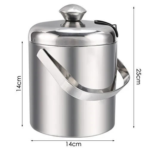 Wholesale Custom Printed Stainless Steel Insulated Double Wall Wine Ice Bucket With Lid