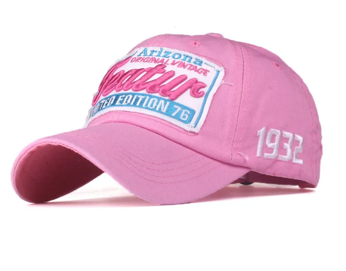 Mens Outdoor Cotton Baseball Hats Sports Visor Caps with Patchwork Embroidery