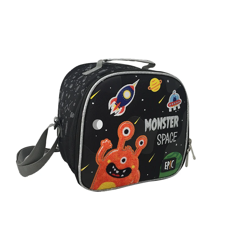 Manufacturer direct new trend  kids lunch bags custom fashion korean glitter pu leather kids insulated lunch bag