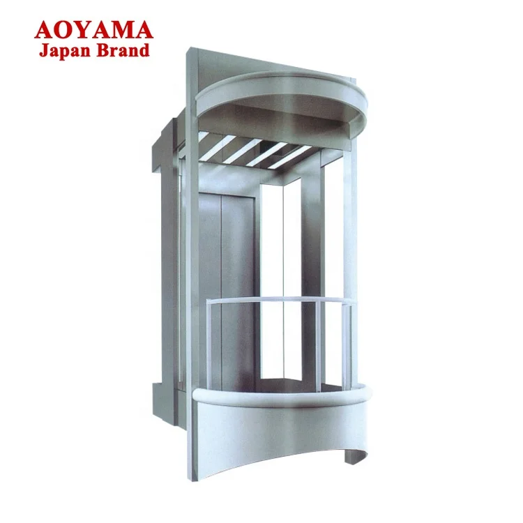 high rise sightseeing elevator gearless small machine room elevator