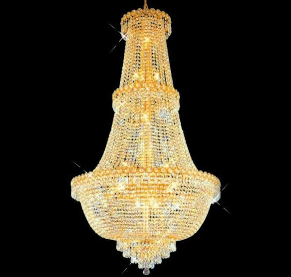 Contemporary large parts of crystal chandeliers lamp hot sale golden crystal chandelier wholesale lighting indoor decoration